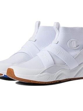 Champion Women’s HER RALLY NEO White High-Top Slip-On Knit Sneakers